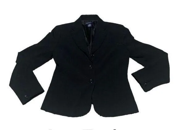Ann Taylor size 2 blazer extra small black business casual professional equestri
