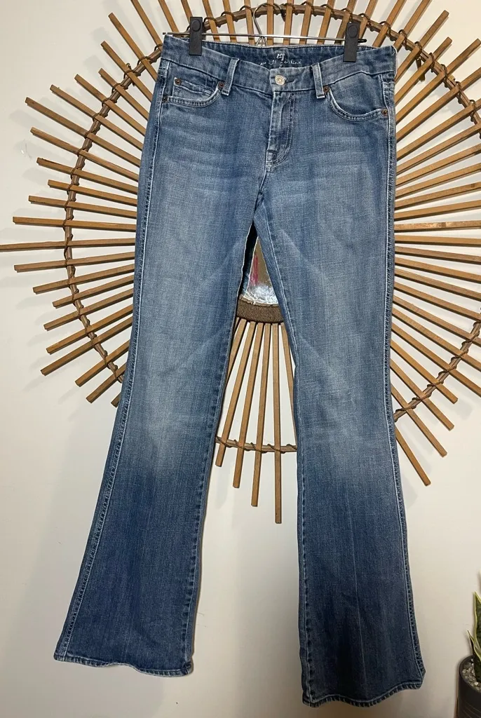 VTG Y2K 7 for all Mankind Classic Blue Women's Jeans Low Rise BootCut