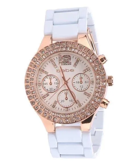 Bebe Rose Gold Crystal Watch