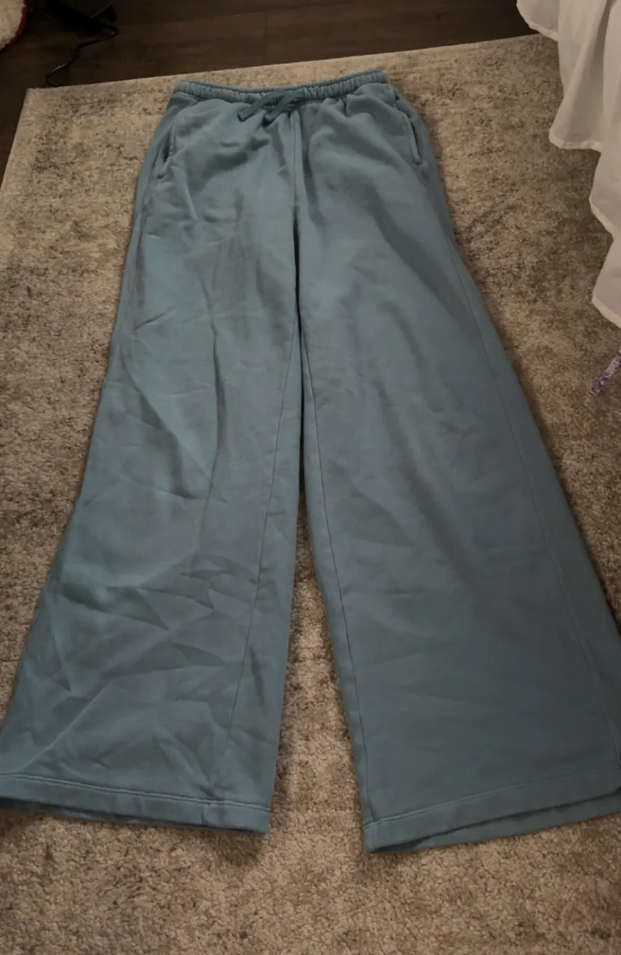 Blue gap wide leg sweatpants