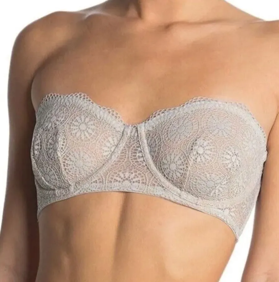 Starla Underwire Strapless Convertible Lace Bra - Skies