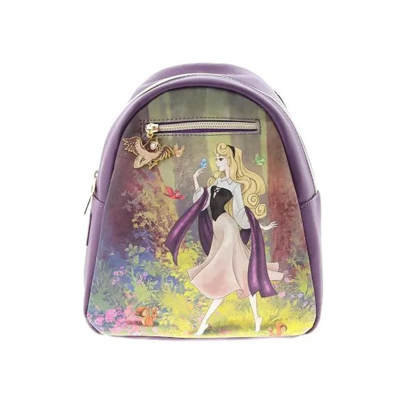 NWT Loungefly x Disney Princess Aurora Sleeping Beauty Forest Mini Backpack