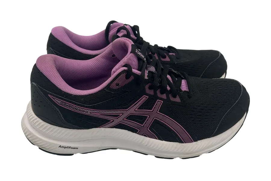 ASICS Gel Contend Women's Running Shoes Athletic Sneakers Black Purple Size 7.5