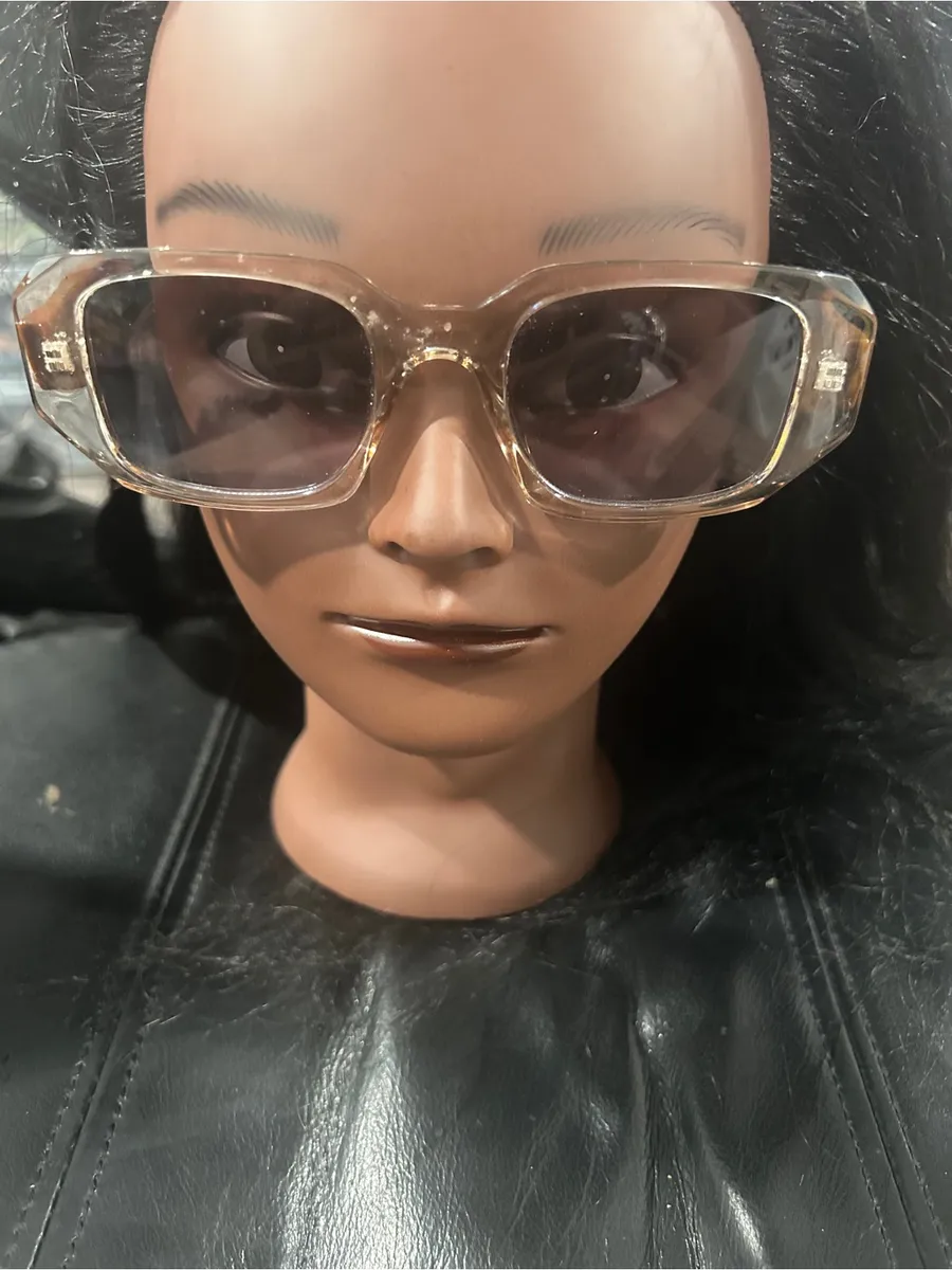 Transparent Frame Brown Lens Women's Sunglasses White