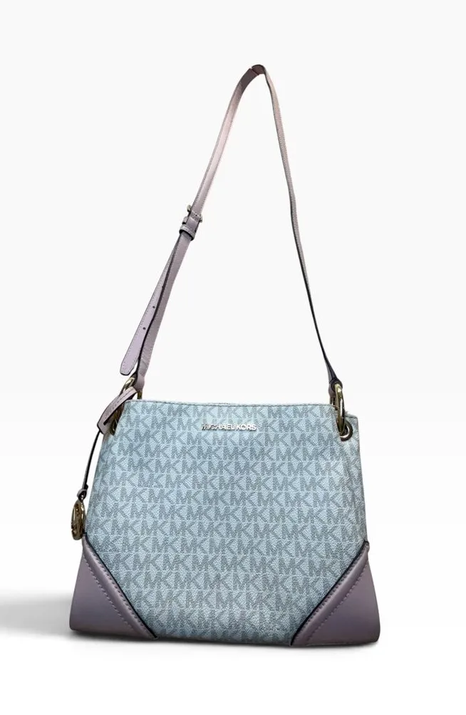 Michael Kors Nicole Large Triple Compartment Crossbody Blossom Multi White