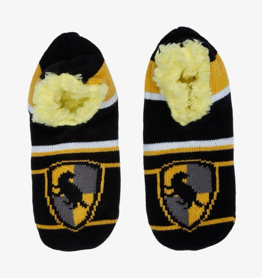 Hot Topic Harry Potter Hufflepuff Slippers Black & Yellow Size 4 - 10 NWT!
