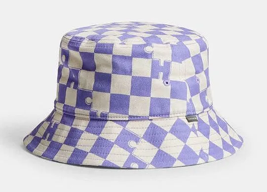 NWT Coach Checkerboard Print Bucket Hat size XS/S