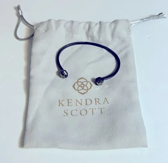 Kendra Scott Teddy Pinch Cuff Gunmetal Bracelet