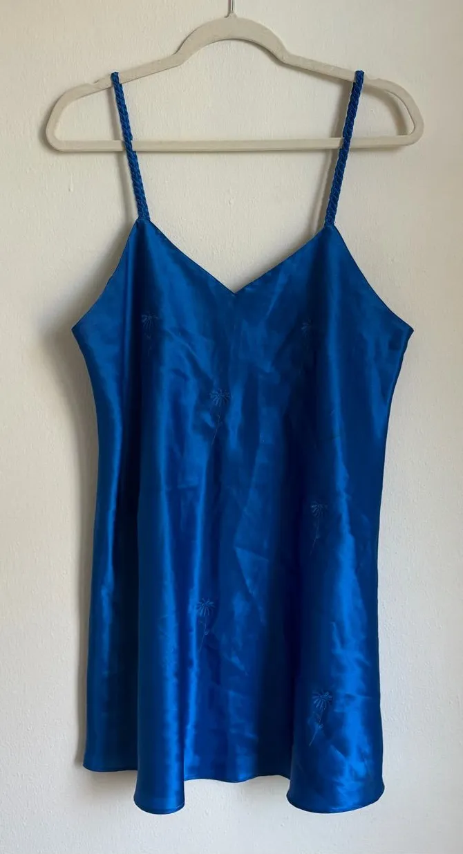 Vintage Inner Most Blue Slip Dress Size L