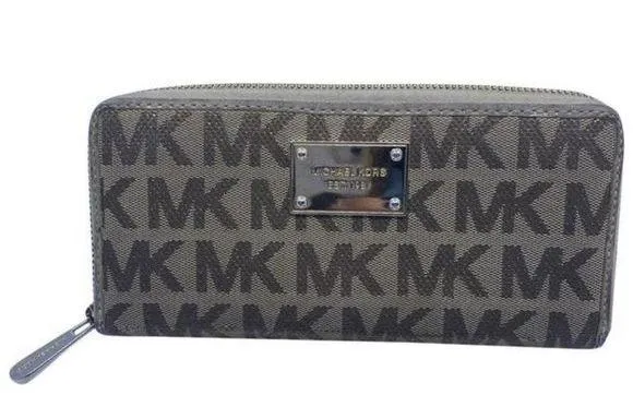 Michael Kors Gold Beige Mk Within Continental Wall