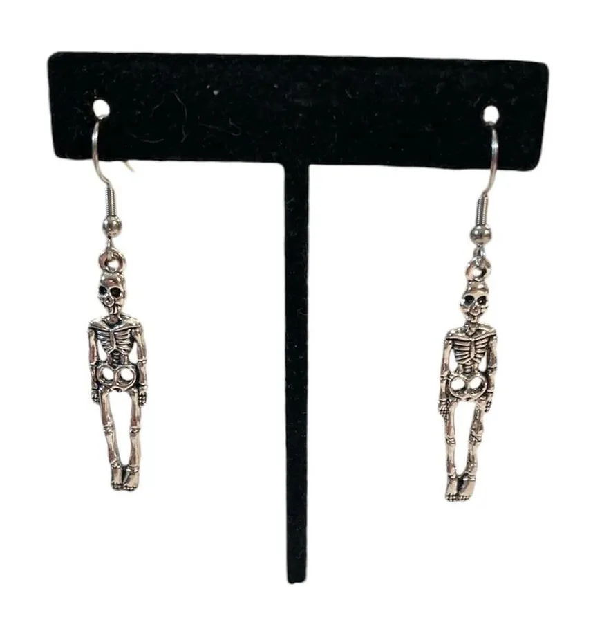 NWT 3 for $20 Silver Skeleton Dangle Fashion Pierced Earrings “you pick 3”
