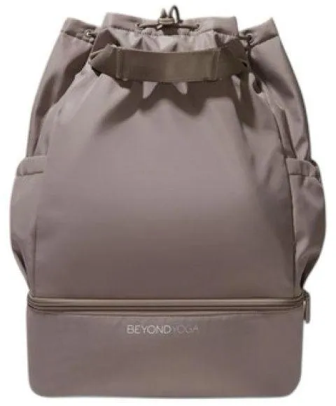 Beyond Yoga Convertible Gym Bag Backpack In Birch Gray