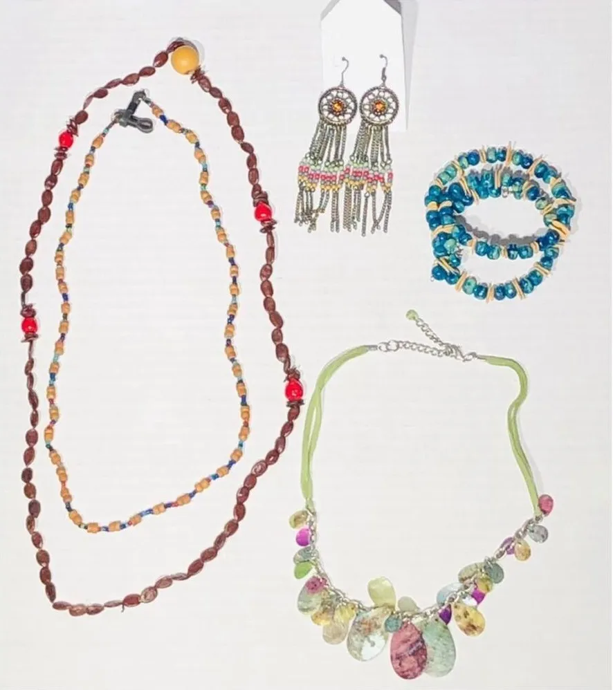 Vintage Jewelry Set Necklaces Bracelets Earrings