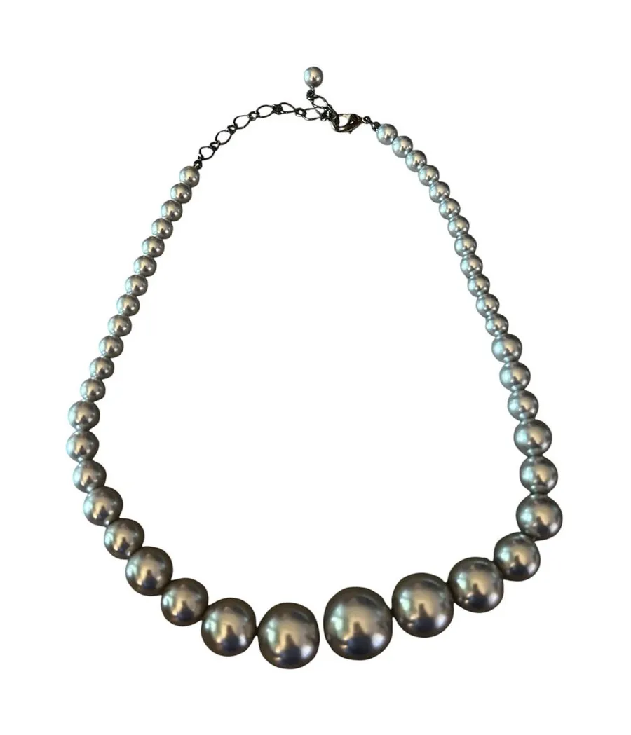 Classic Gray Pearl Graduated Necklace