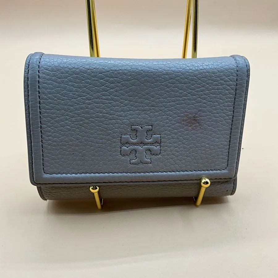 A Very Sweet Taupe 3 Fold Tory Burch Leather Snap Wallet