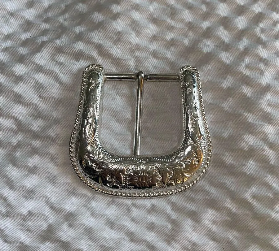 Silver Engraved Belt Buckle Taiwan