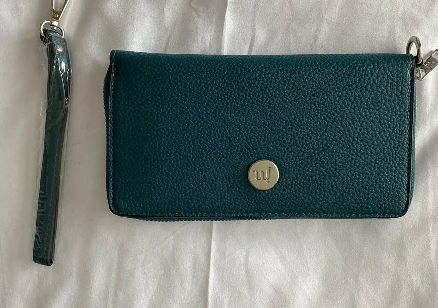 Teal Jessica Moore Zip Wallet