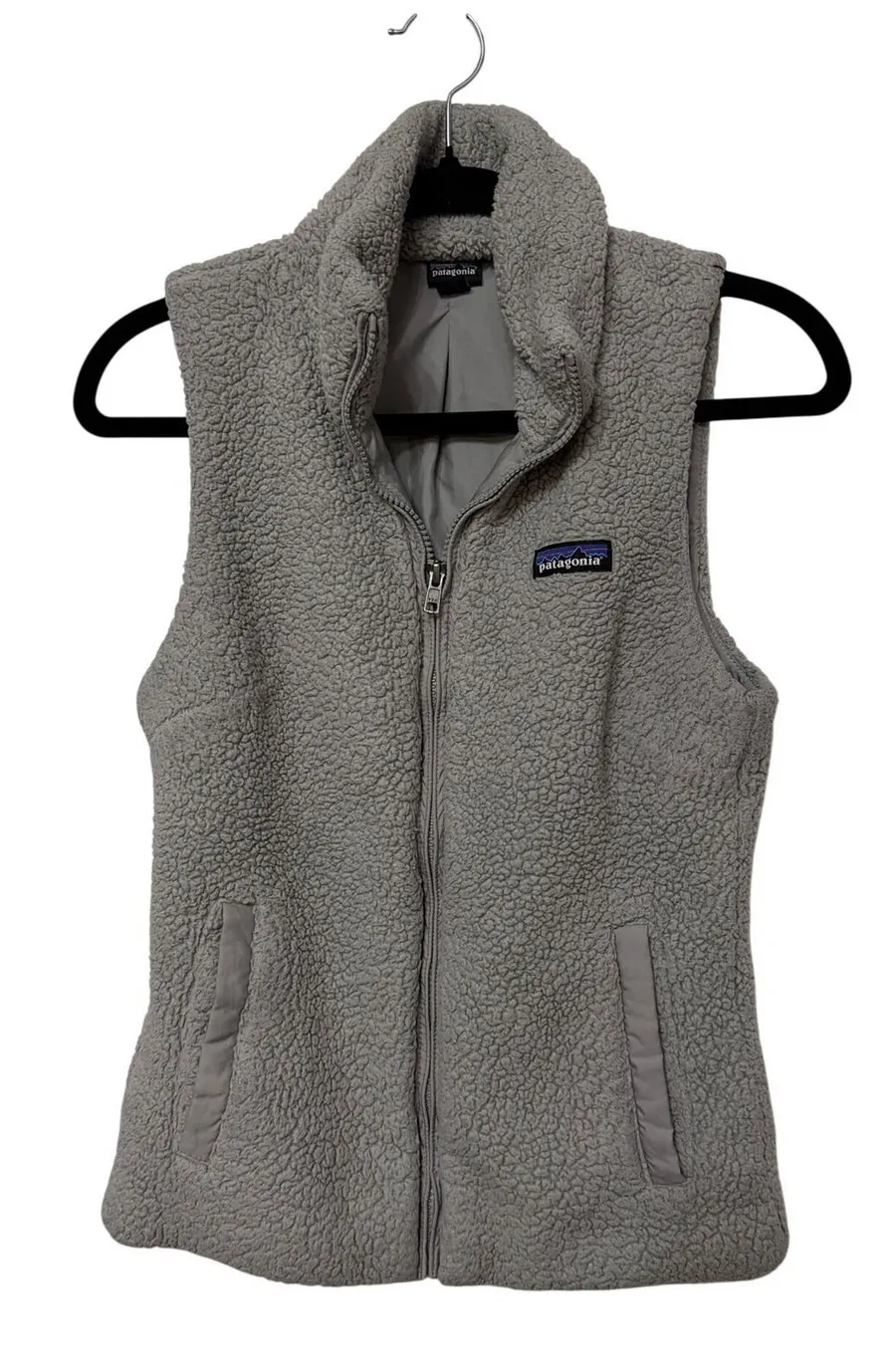 Patagonia Los Gatos Fleece Vest Womens XS Gray Full Zip High Pile 25216