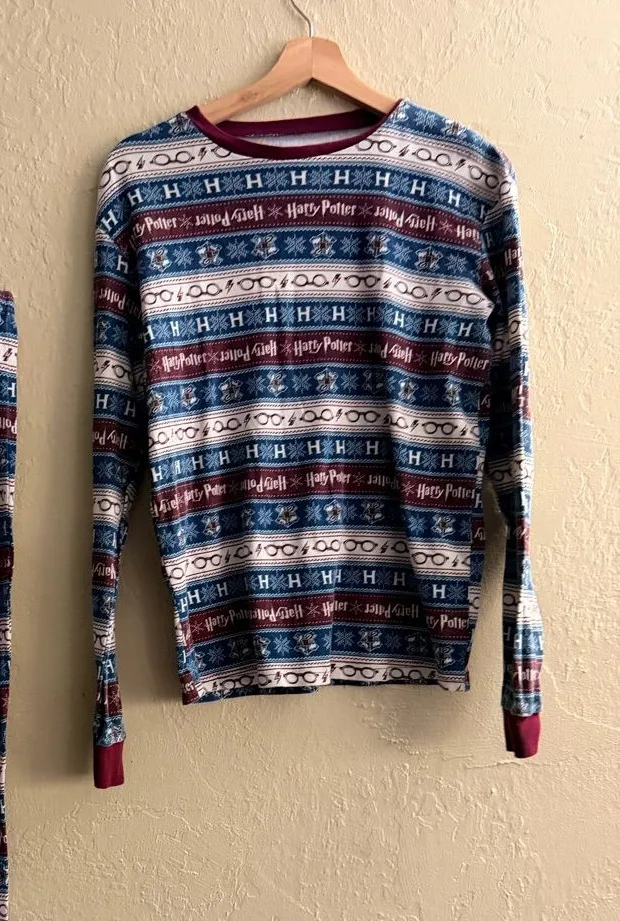 Harry Potter Patterned Long Sleeve Pajama Set