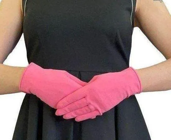 Vintage Pink Wrist Gloves Shorties
