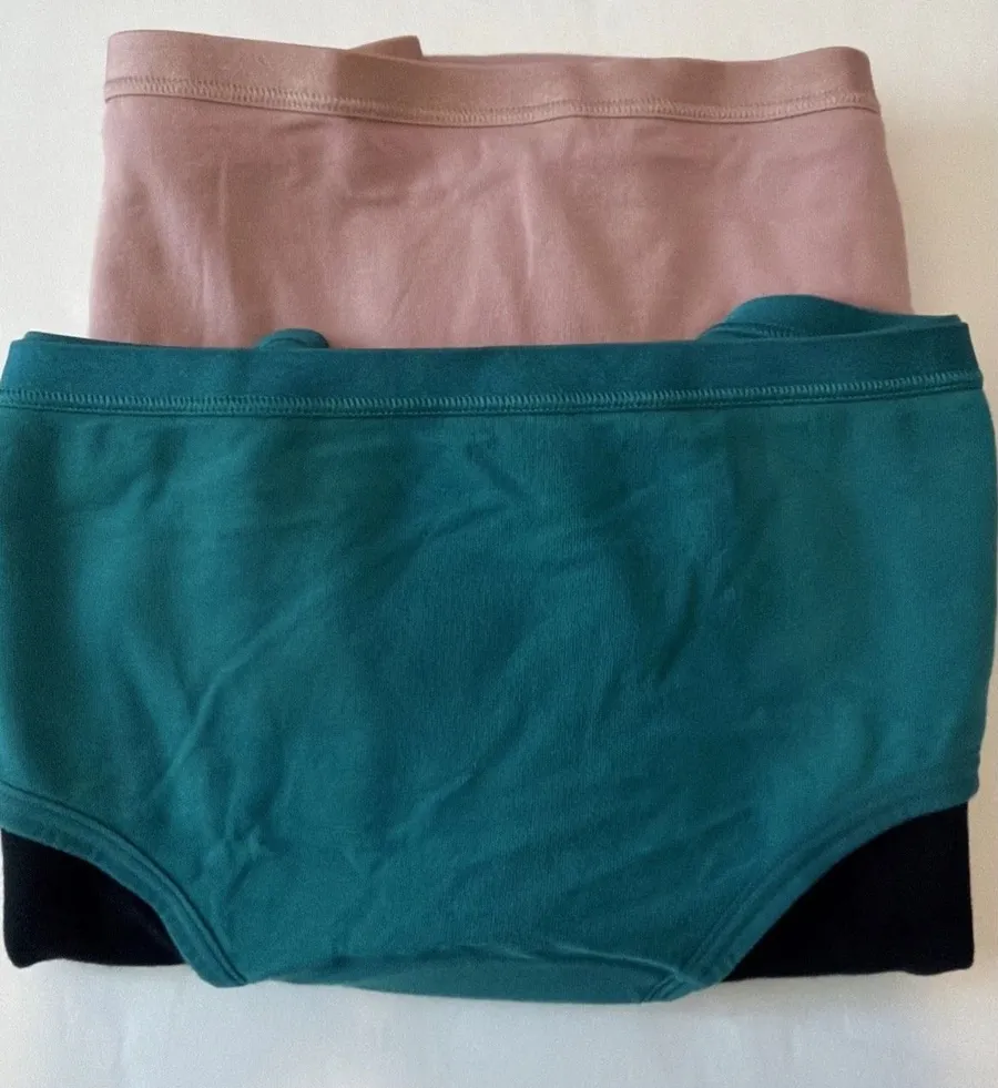 Jockey Generation Period Leakproof Brief Underwear XL Mauve Green 2 Pack NWOT Pink