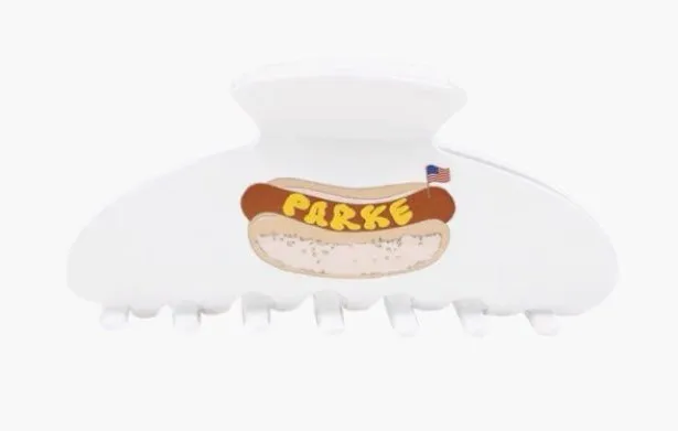 Parke Hot Dog Claw Clip White NWT Sold Out