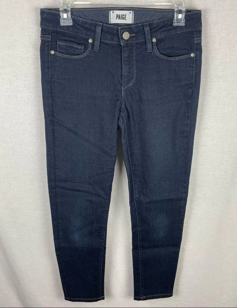 Paige Skyline Skinny Dark Wash Twilight Jeans