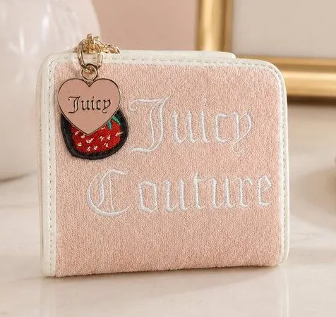 Juicy Couture Pink Strawberry Charm Zip Wallet Exclusive NWT