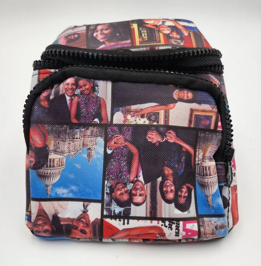 Obama Family Collage Fanny Pack Belt Bag Carrier Unique Boho Retro Black