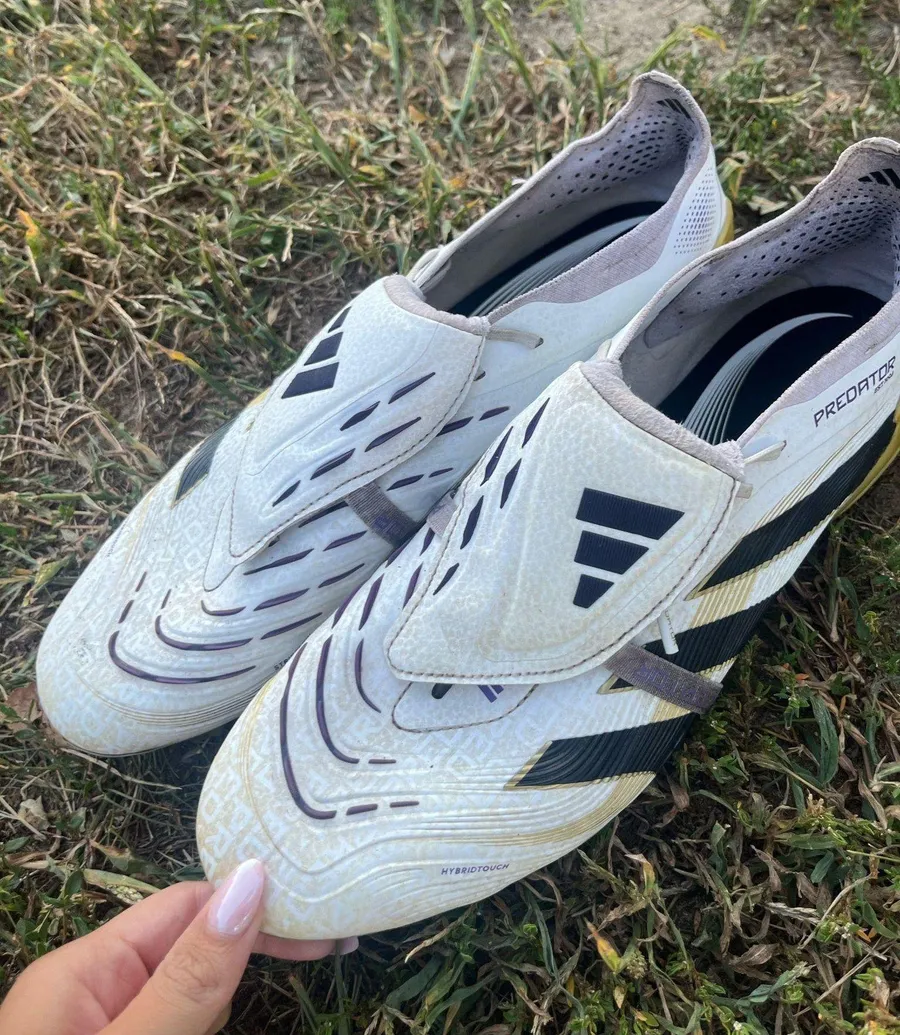 Adidas Predator Soccer Cleats White and Good Leather size 10.5