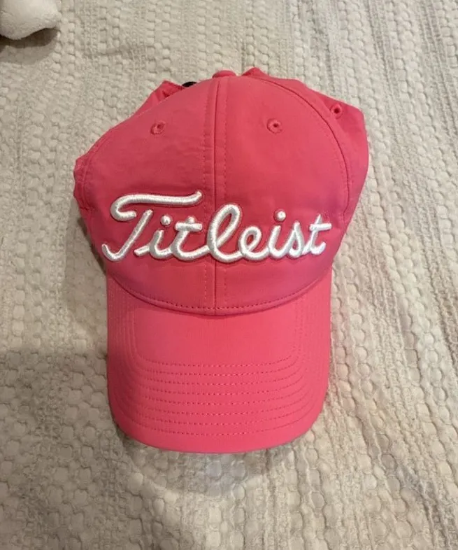 Titleist Pink Performance Golf Hat with Script Logo and Back Patch
