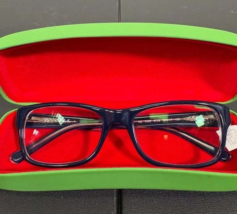 Ray Ban RB 5268 Unisex Rectangle Blue Eye Glasses