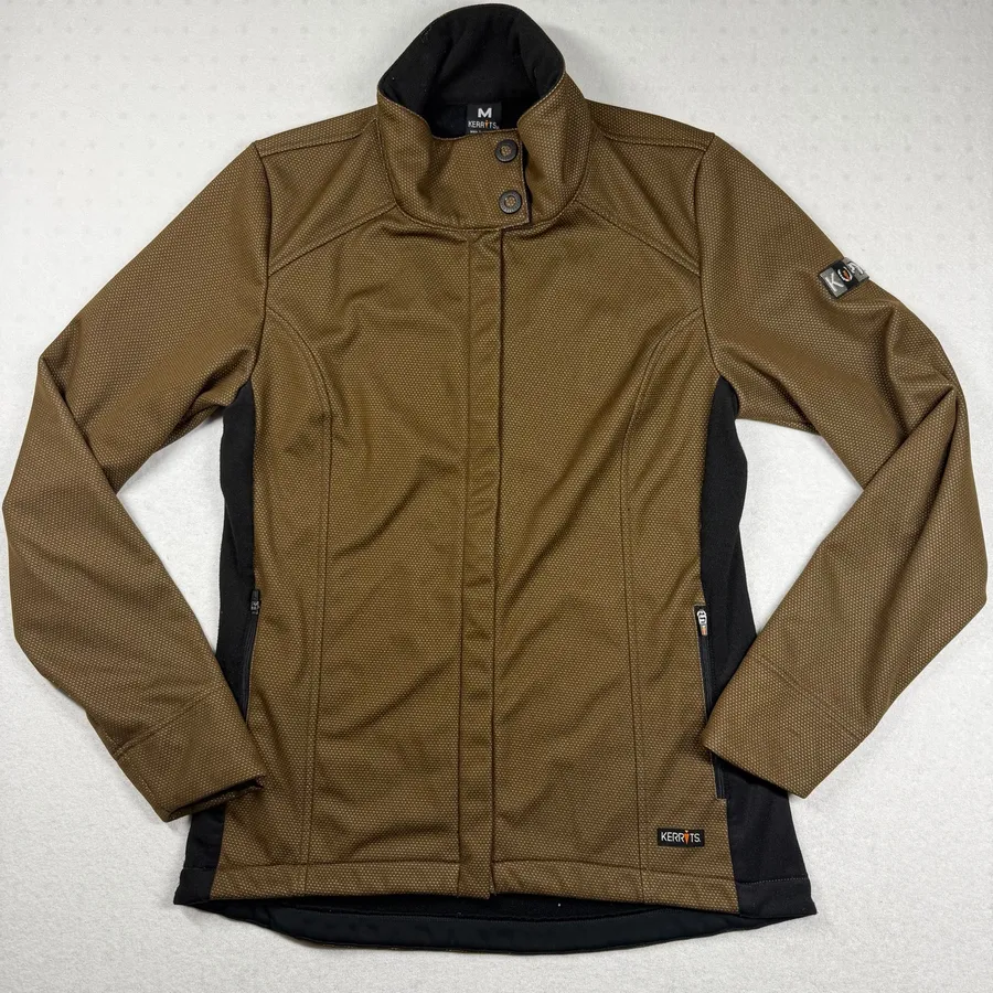 Kerrits Team Rider Women’s Softshell Equestrian Riding Jacket Brown Black M