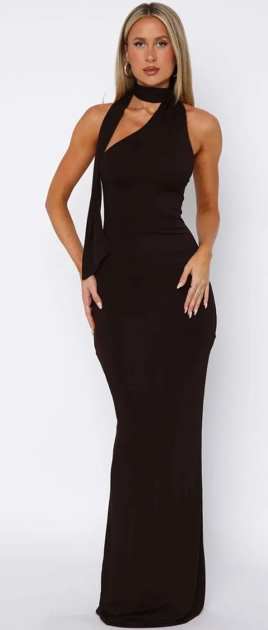 White Fox Boutique Maxi Dress Brown