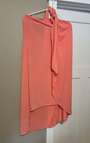 VENUS Pink Midi Wrap Swim Coverup
