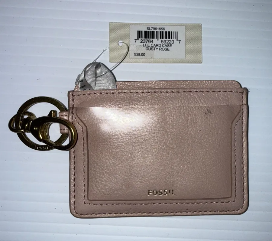 Fossil Lee Card Case in the color Dusty Rose NWT