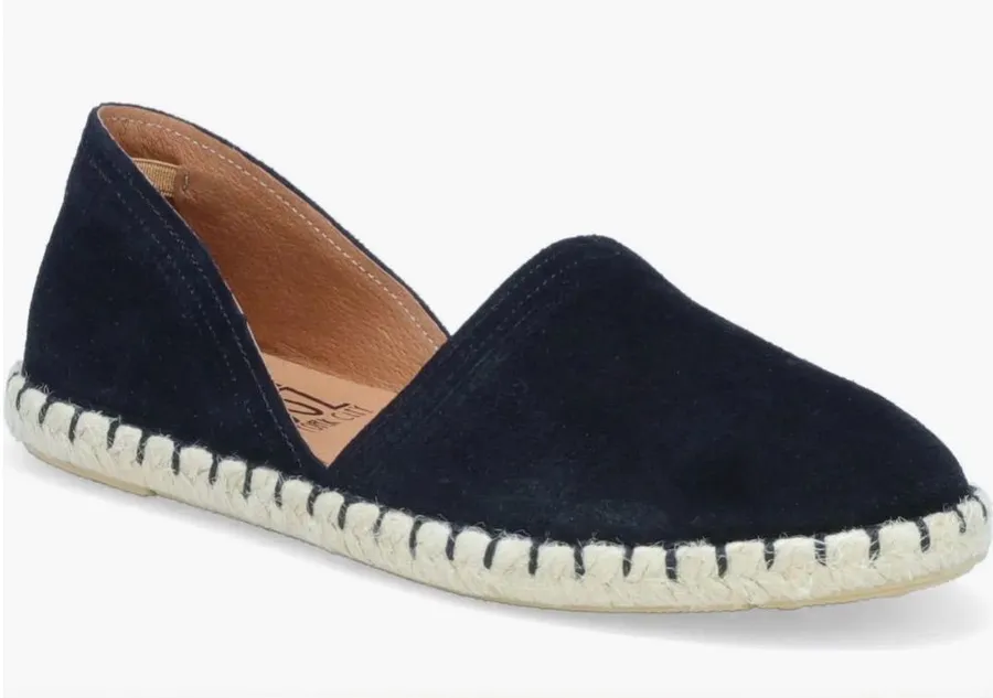Carmena Flat Miz Mooz Women Suede Espadrille Flat Slip-On Black Size EU38