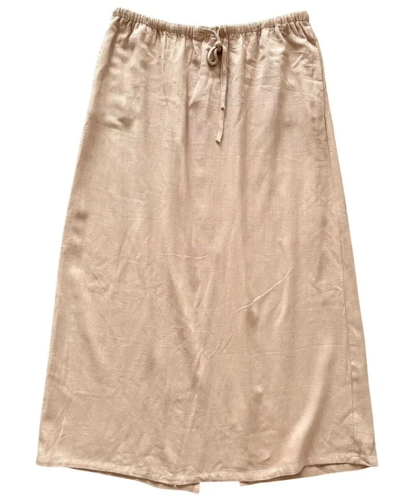 NWT Double Zero Breezy Linen Blend Slip On Skirt Size Large