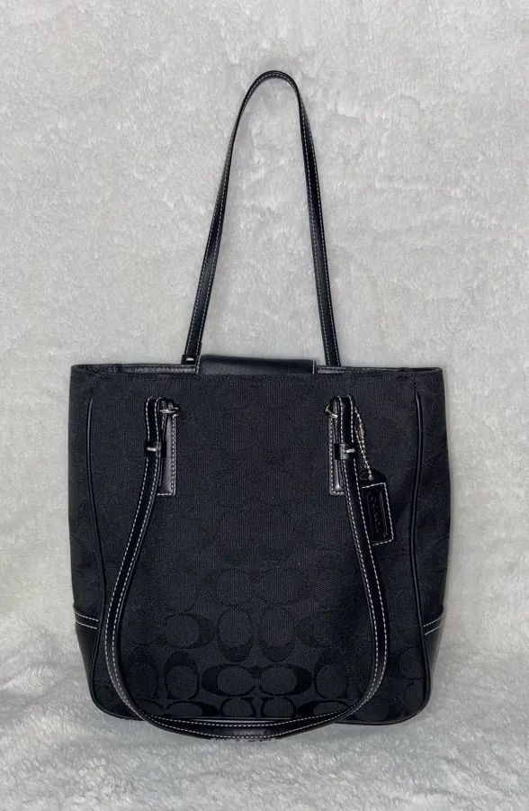 Black Signature Tote Bag