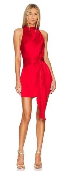 Amanda Uprichard x REVOLVE Sandrine Dress in Ruby NWOT