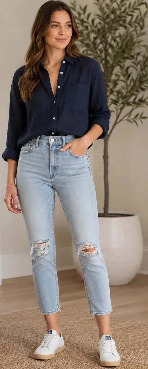 Good American Distressed Light Wash Cropped Jeans Size 12 / 31