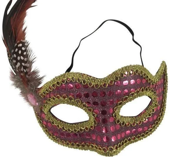 Pink Sequin masquerade masque
