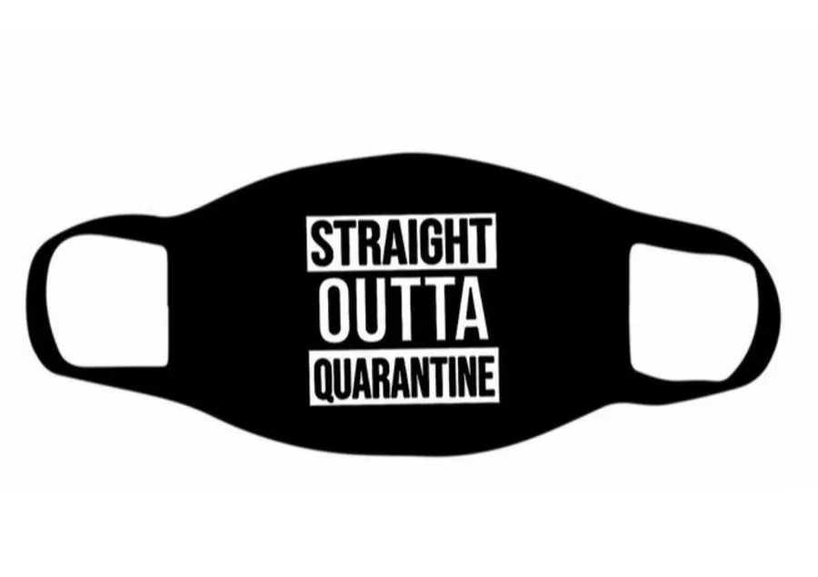 GRAPHIC FACE MASK Straight Outta Quarantine