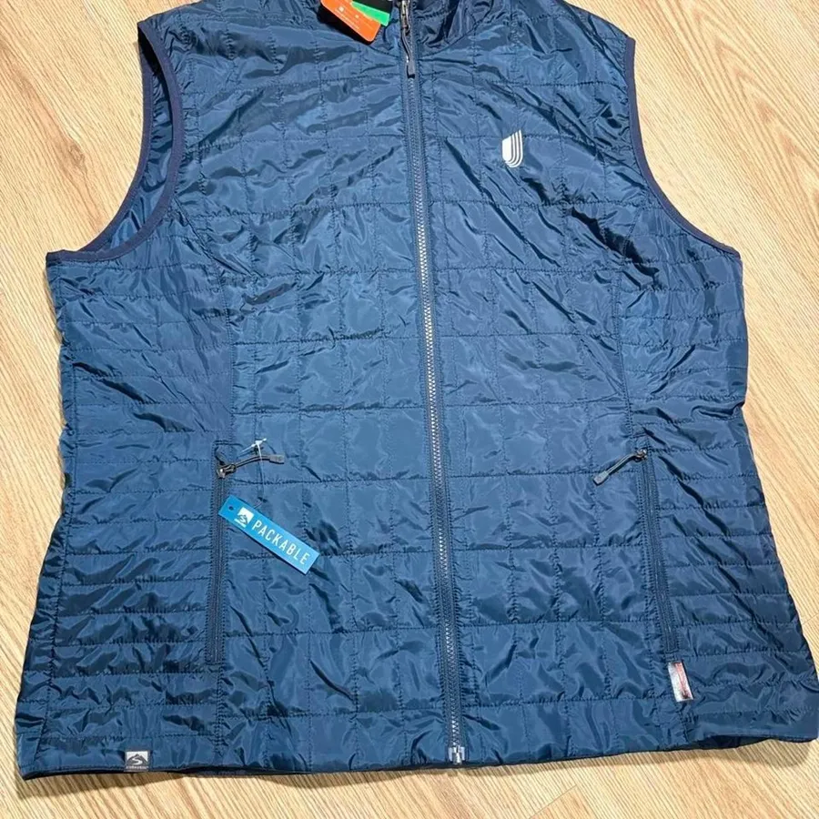 Storm Creek Packable Quilted Vest Womens 2XL Navy Blue Full Zip Puffer Layering Size XXL