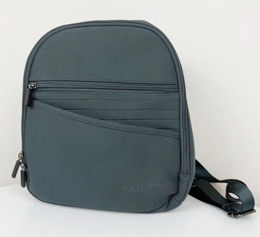 Rad Rev Neoprene The One Backpack in Evergreen Lightning Interior Green