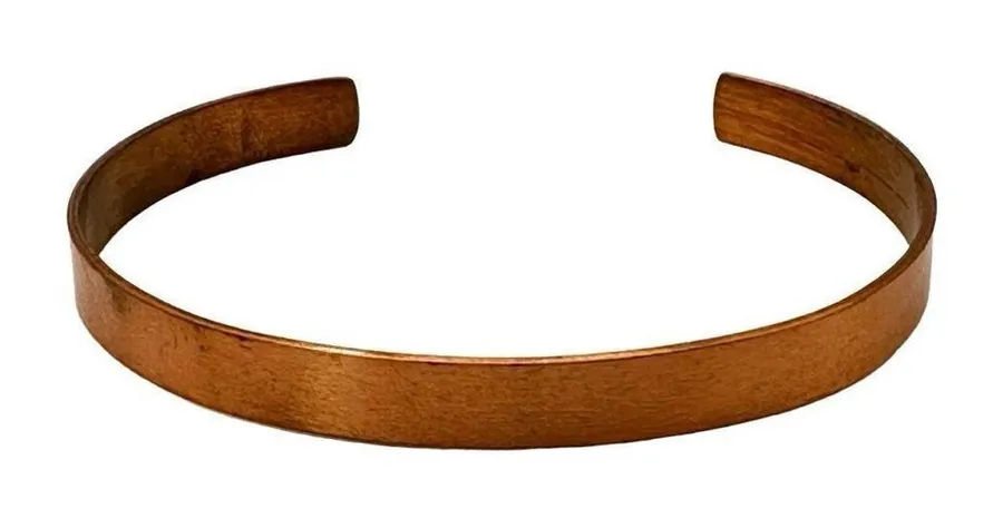 copper heart mind body solid open cuff inspirational bracelet