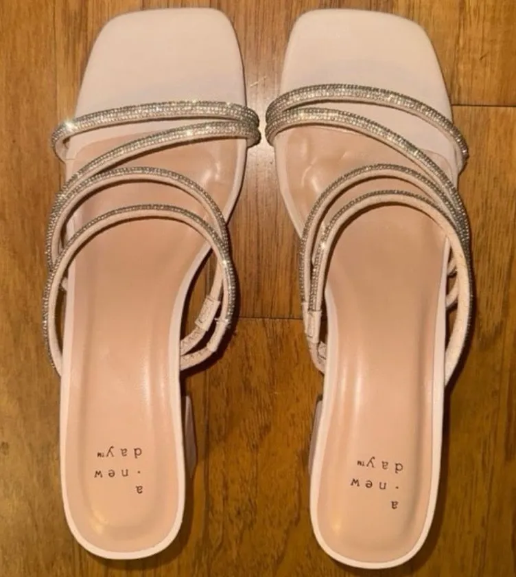 Brand New Target A New Day Sparkly + Pink Beige Square Heels