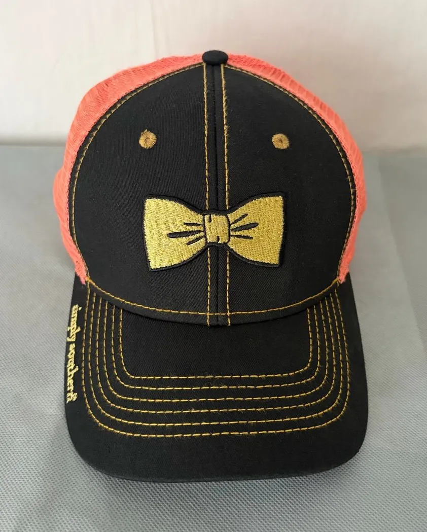 Simply Southern Women’s Trucker Hat Black Coral Bow NWOT (B190)