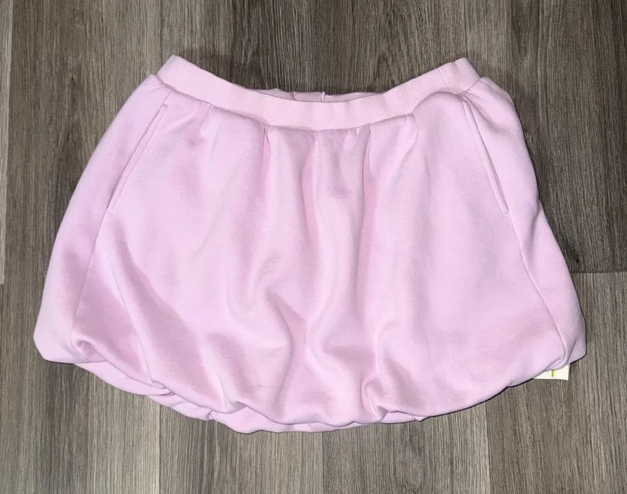 Aerie Offline Cloud Fleece Bubble Hem Skirt Lilac Size Large NWT