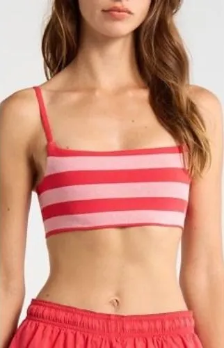 Free People Movement Tighten Up Reversible Bra Fruit Punch Combo Striped M/L NEW